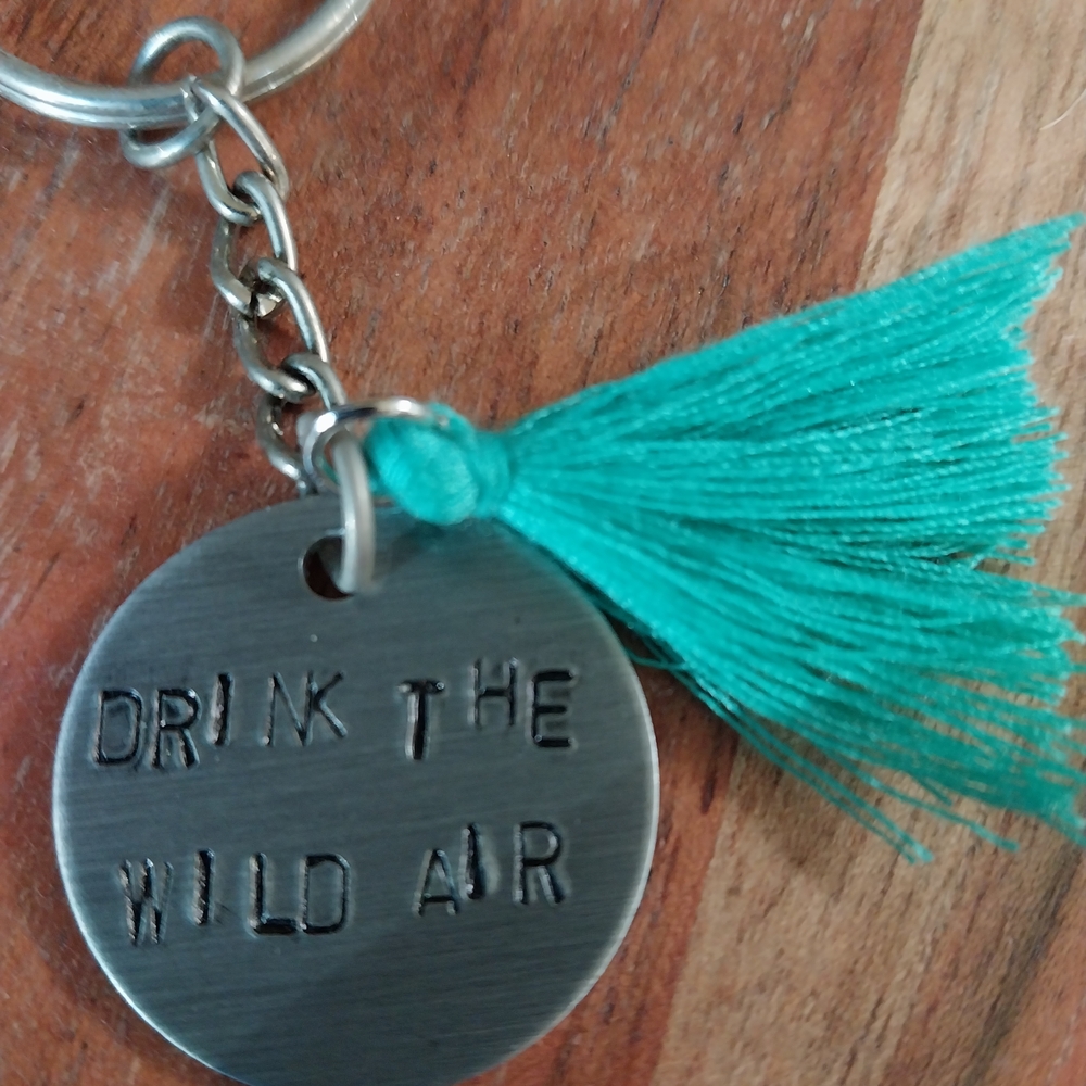 Teal Tassel Keychain